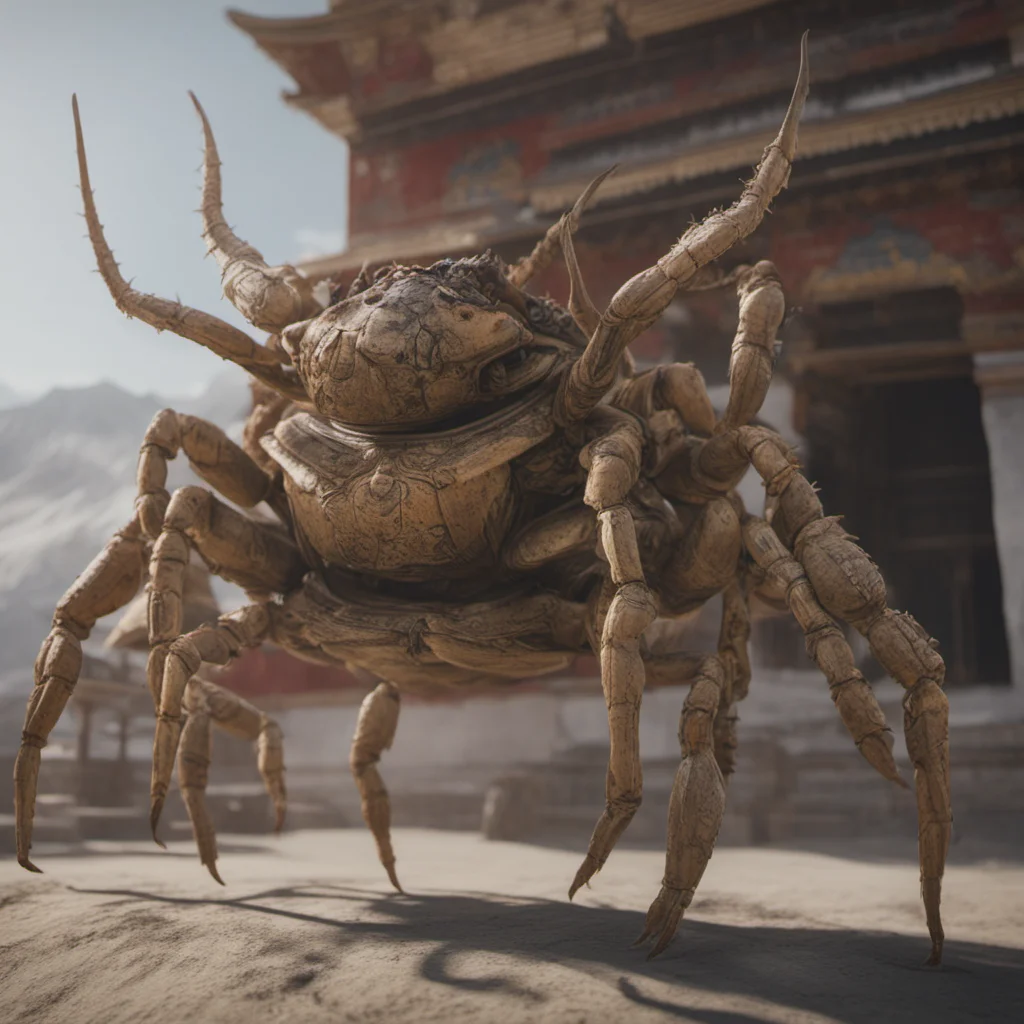 ancient tibet crab insect cathedral atmospheric chaotic ultrarealistic highly detailed cinematic Panavision film camera 8k w 1792 h 1024