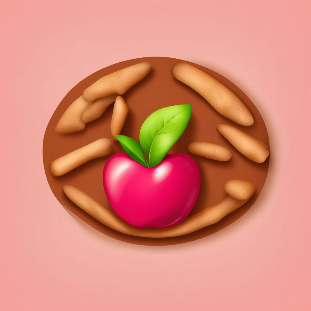 apple and cinnamon sticks 2D illustration logo design