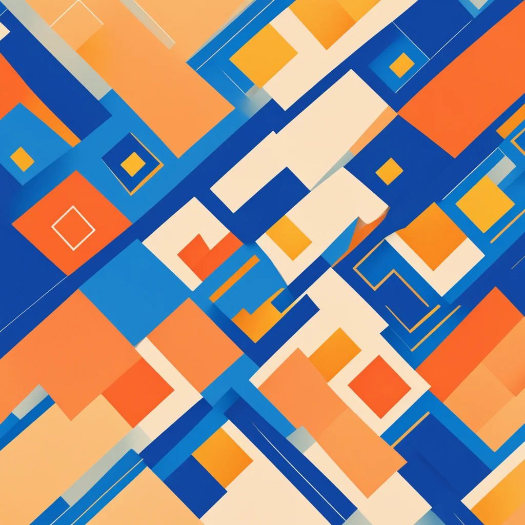 aztek geometric patterns graphic design yellow orange white and blue vector trending on artstation ar 57