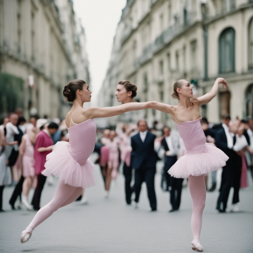 ballet dancers fighting each others in Paris shot on film h 2208 w 1242