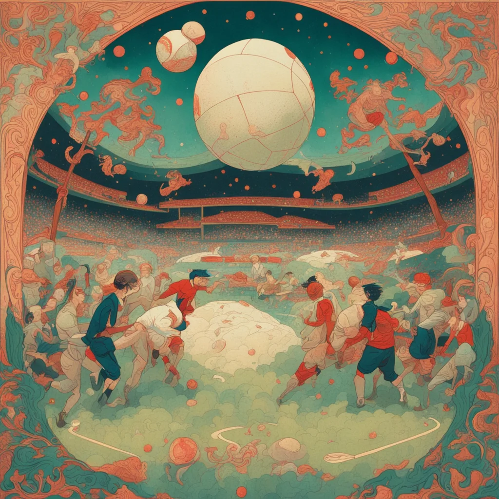 baseball game Victo Ngai art nouveau