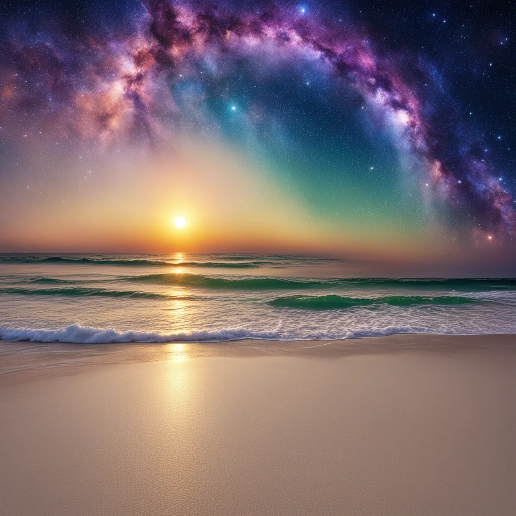 beach sunrise universe