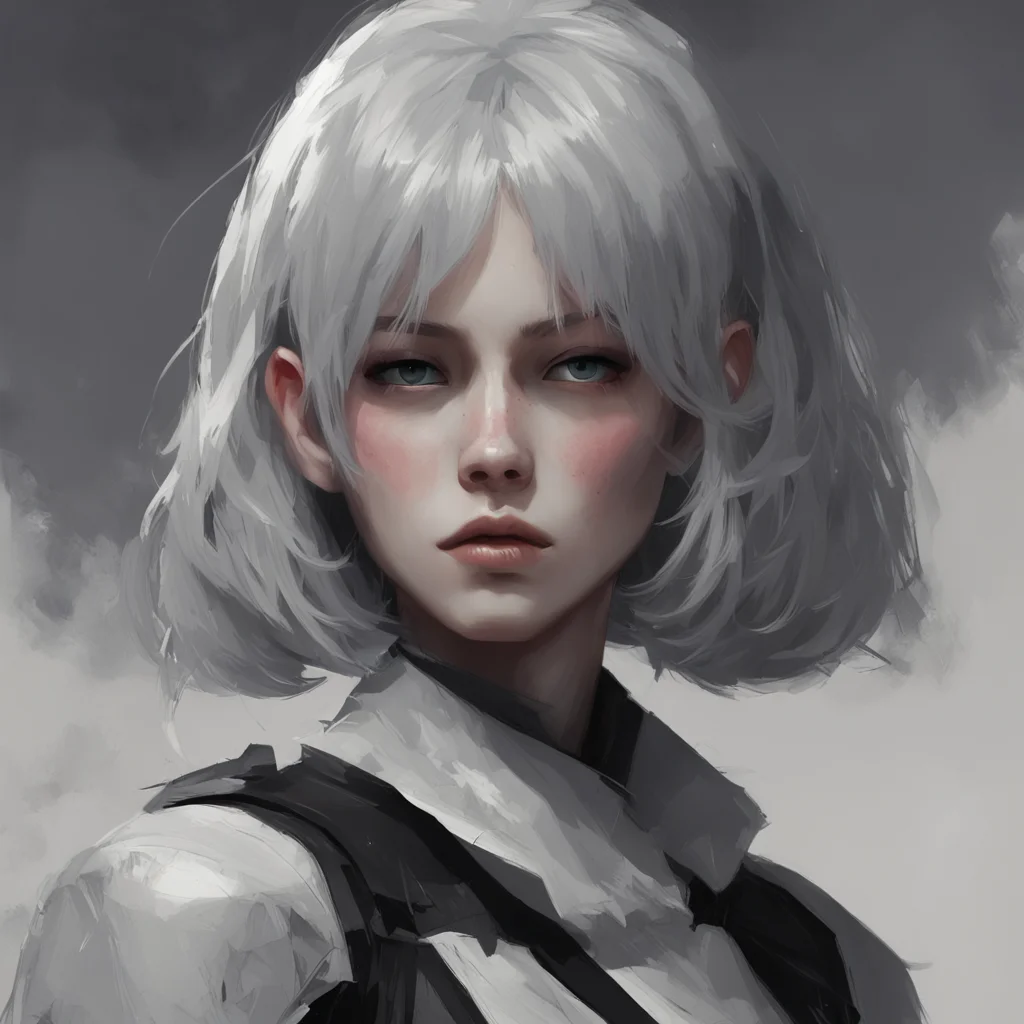 beautiful 2b youngwoman portrait by Mike Mignola rendered 8k render  post processing detailed chiaroscuro  by Franck Cho