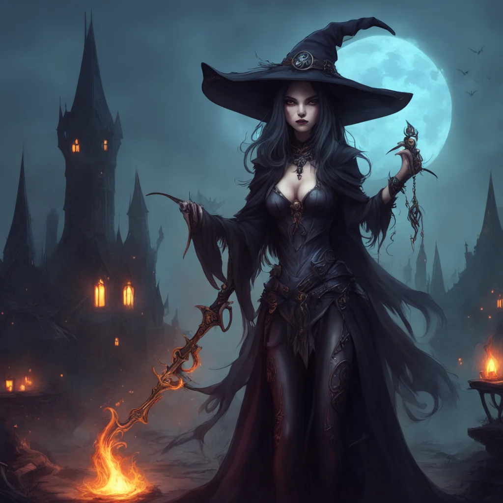 beautiful fantasy witch dark fantasy concept art ar 169