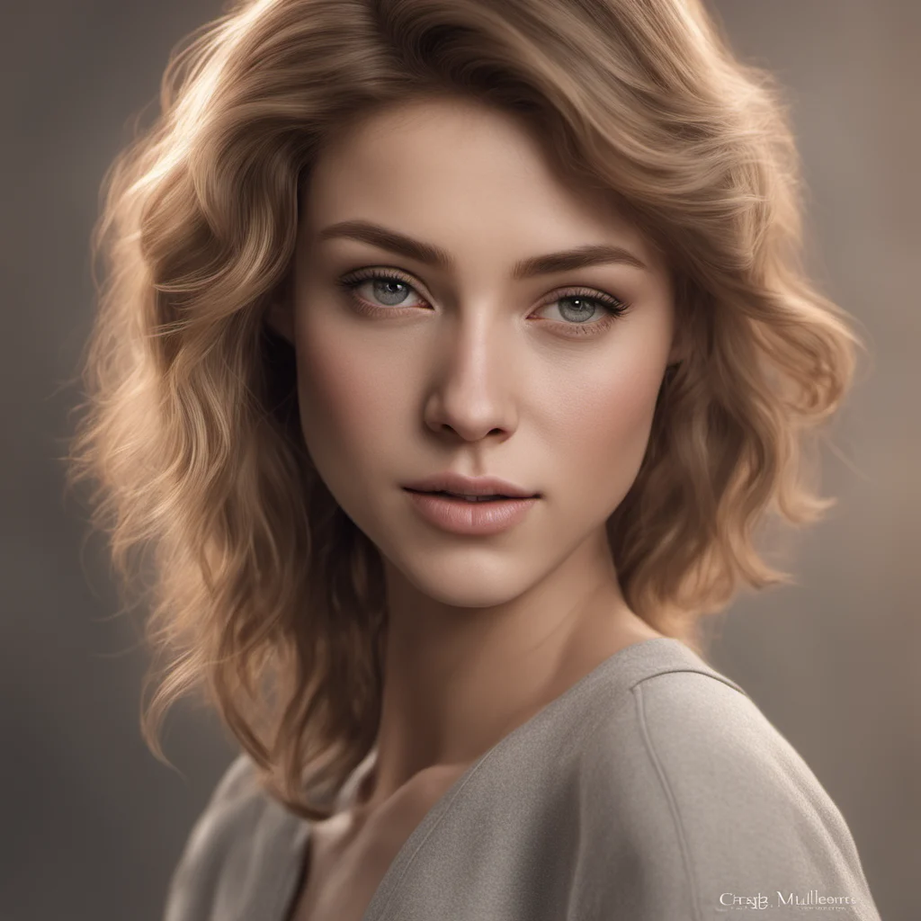 beautiful girl portrait model CGI Rendering high details lifelike Craig Mullens