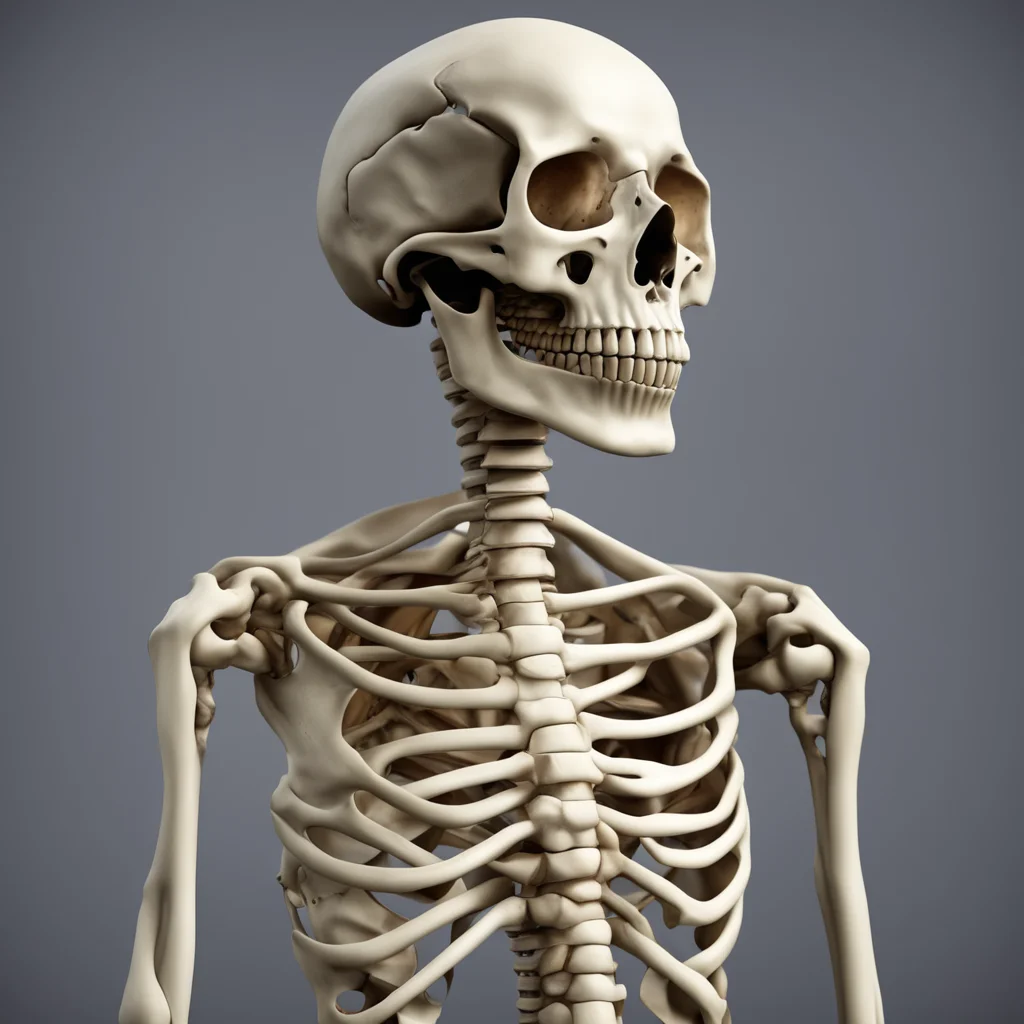 beautiful human skeleton hyper realistic