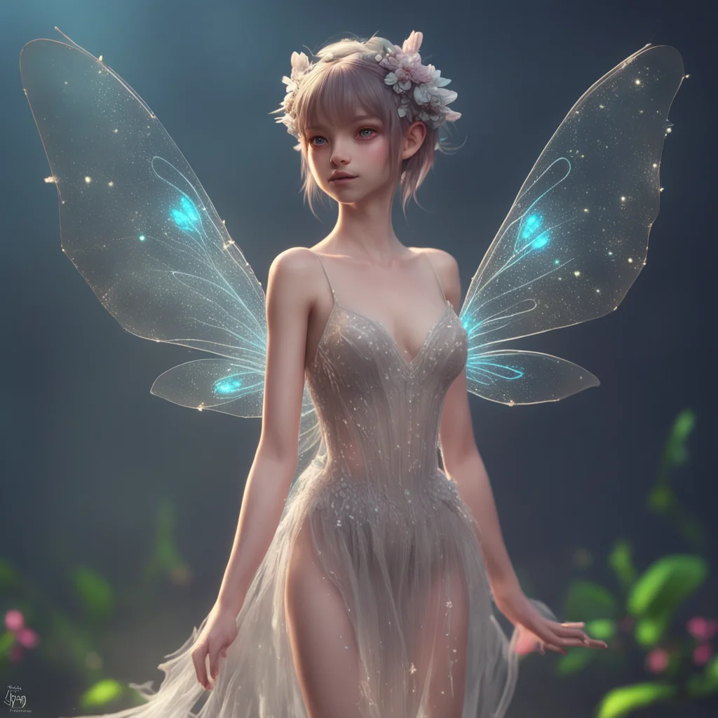 beautiful pixie fairy sheer dress vray render octane render by philtomatoly bo Brittney Lee artstation trending aspect 2