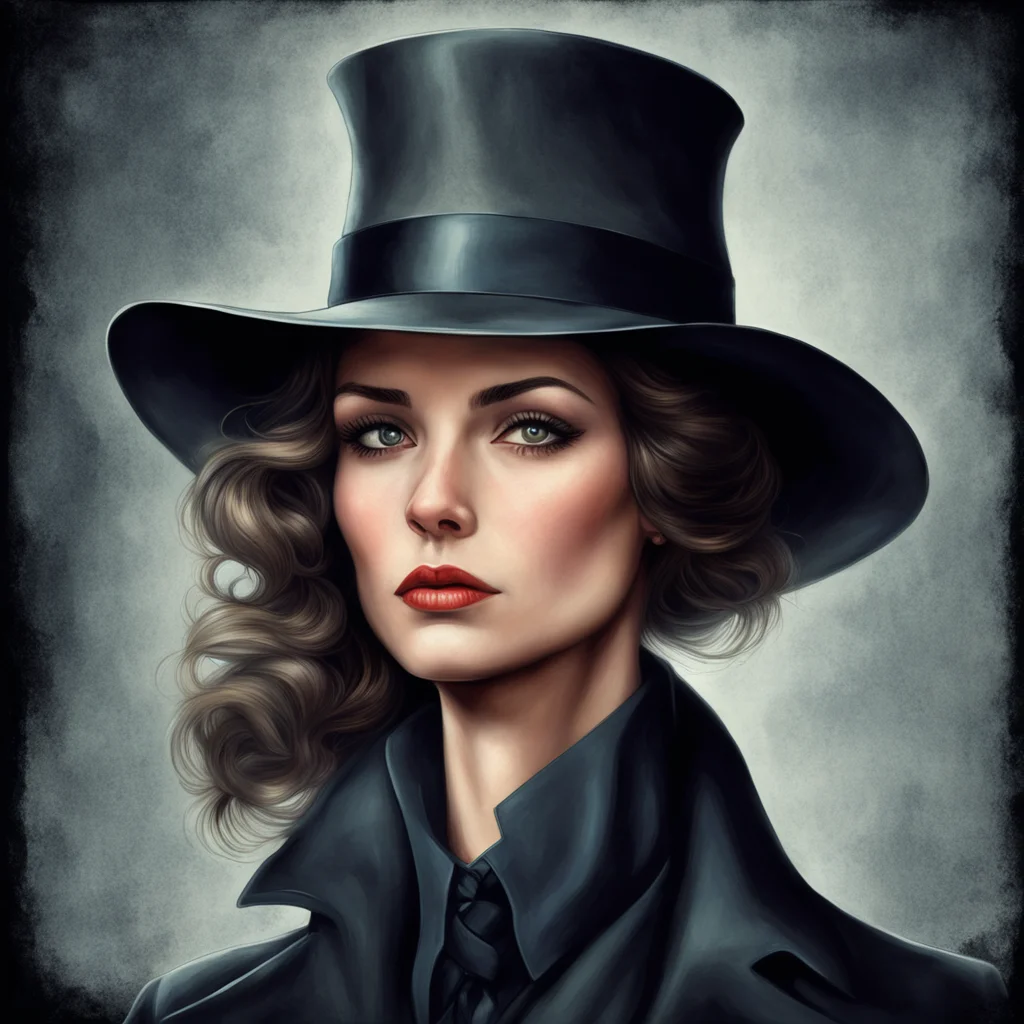 beautiful portrait of mysterious detective woman by scott kolins illustration magical realism