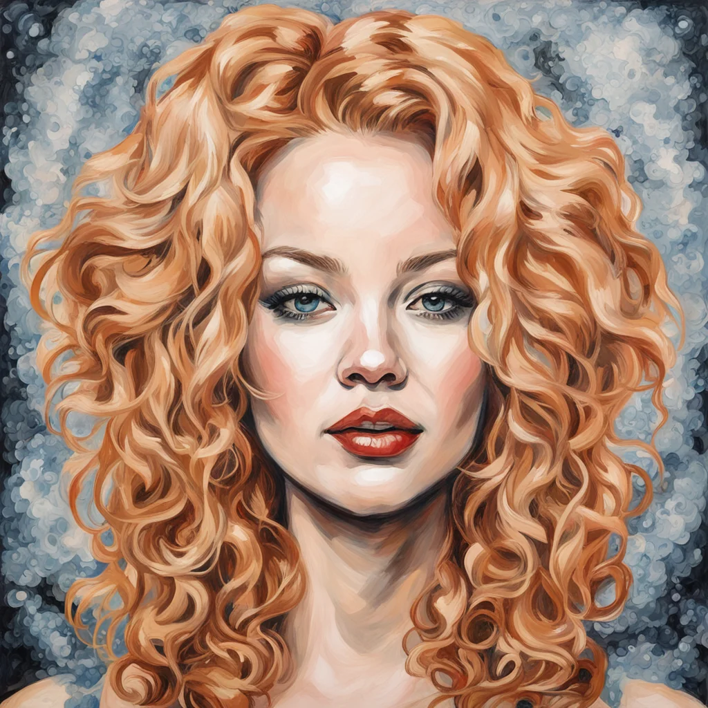 beautiful portrait painting of Samantha Fish singer concept art symmetrical Brushwork Arts & Crafts Encaustic Painting N