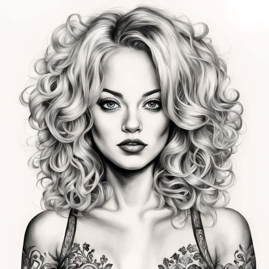 beautiful portrait painting of Samantha Fish singer concept art symmetrical Ink Drawing ar 811