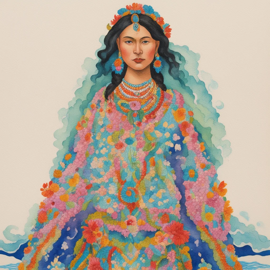 beautiful8 portrait8 repeating dress waves8 tobacco flower pattern6 indian goddess5 as Potawatomi beading6 Lake Michigan