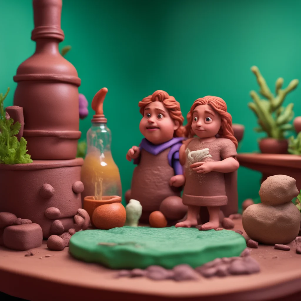 biodynamic potion8 realistic clay diorama panoramic cinematic lighting Polaroid claymation3 in the style of Michaelangel
