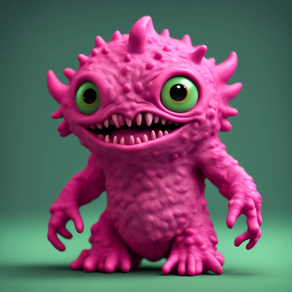 bizarre cute monster creature hyper realistic 8k cinematic made out of clay color theory