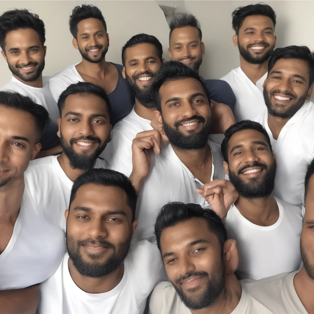 bunch of indian men on webcam