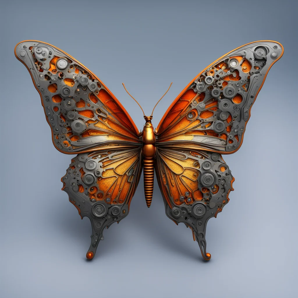 butterfly machine parts highly detailed  symbolic octane render macro micro aspect 918
