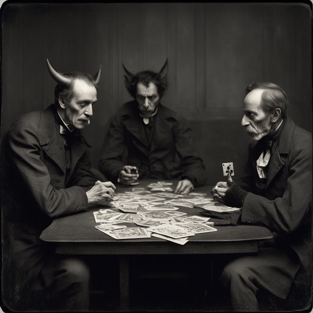 by Thomas Eakins Modern Photographs Of Vampires and Demons Playing Cards Together Anamorphic Shot Anamorphic ar 391