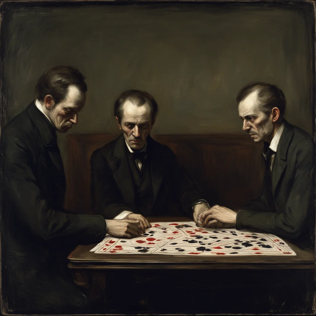 by Thomas Eakins Vampires Playing Cards Portrait Anamorphic Shot Anamorphic ar 391