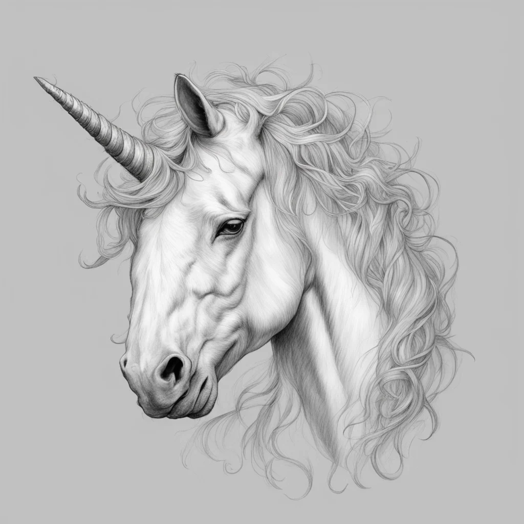 carefully drawn accurate unicorn head cyberscape Now I will believe that there are unicorns