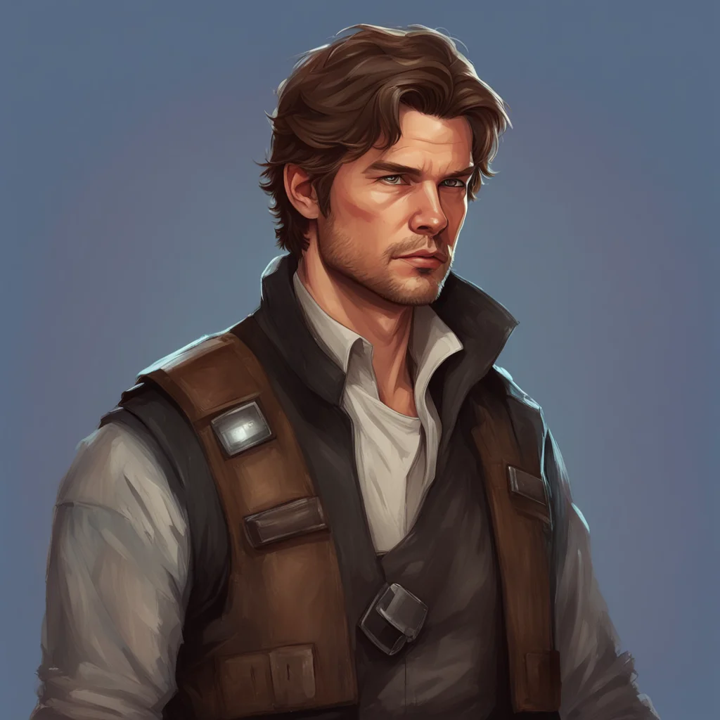 character design portrait of han solo as a scifi dnd rogue character trending on artstation