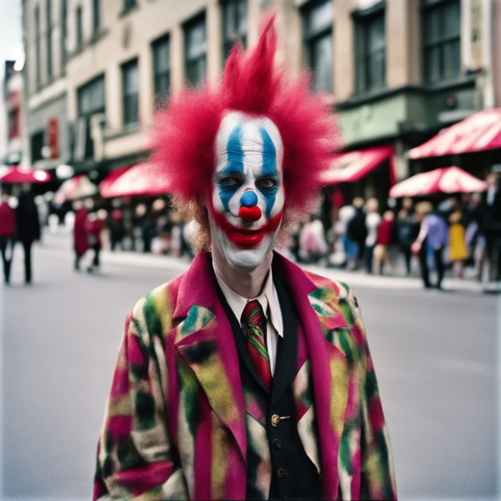 charles mansun clown satanist on main street seventies style anamorphic lens flair