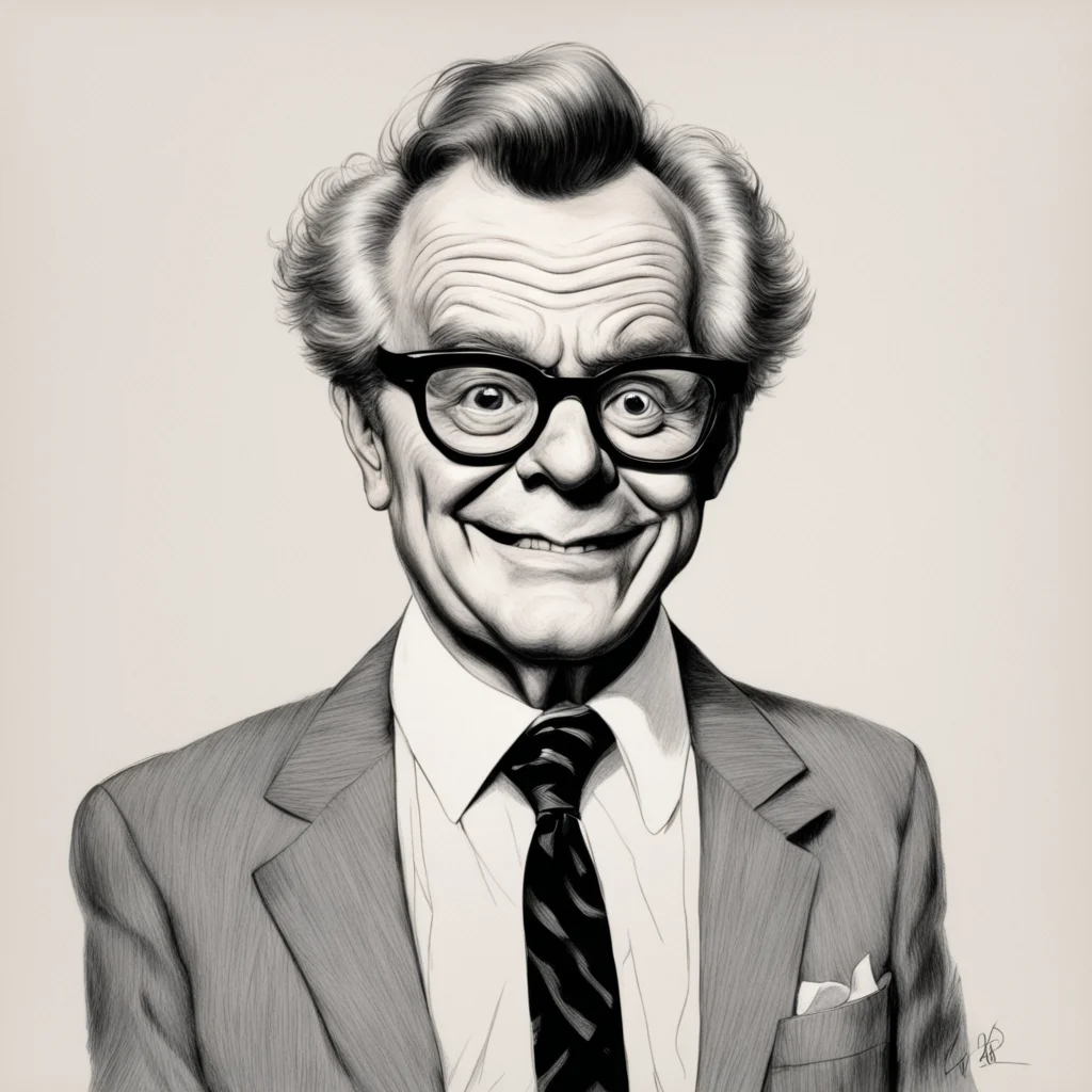 charles nelson reilly drawn in the style of jack davis