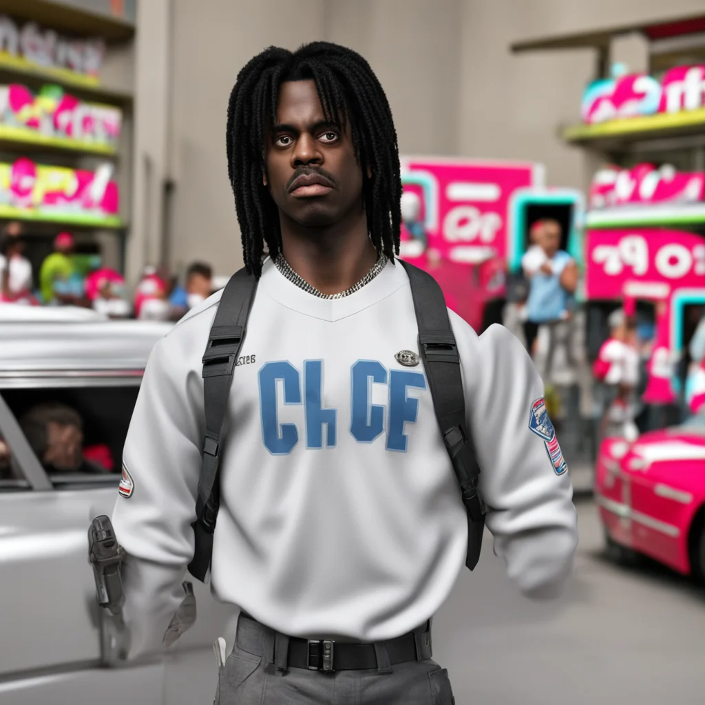 chief keef staring in comedy movie mall cop poster render with octane