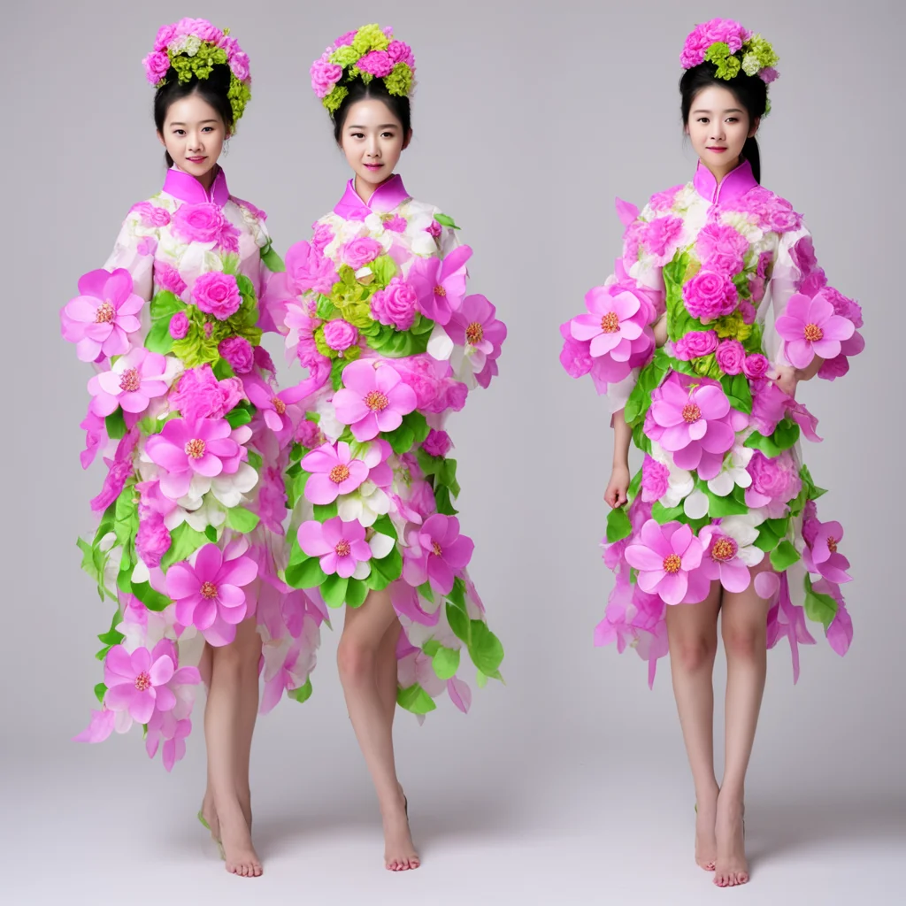 chinese flower costume design