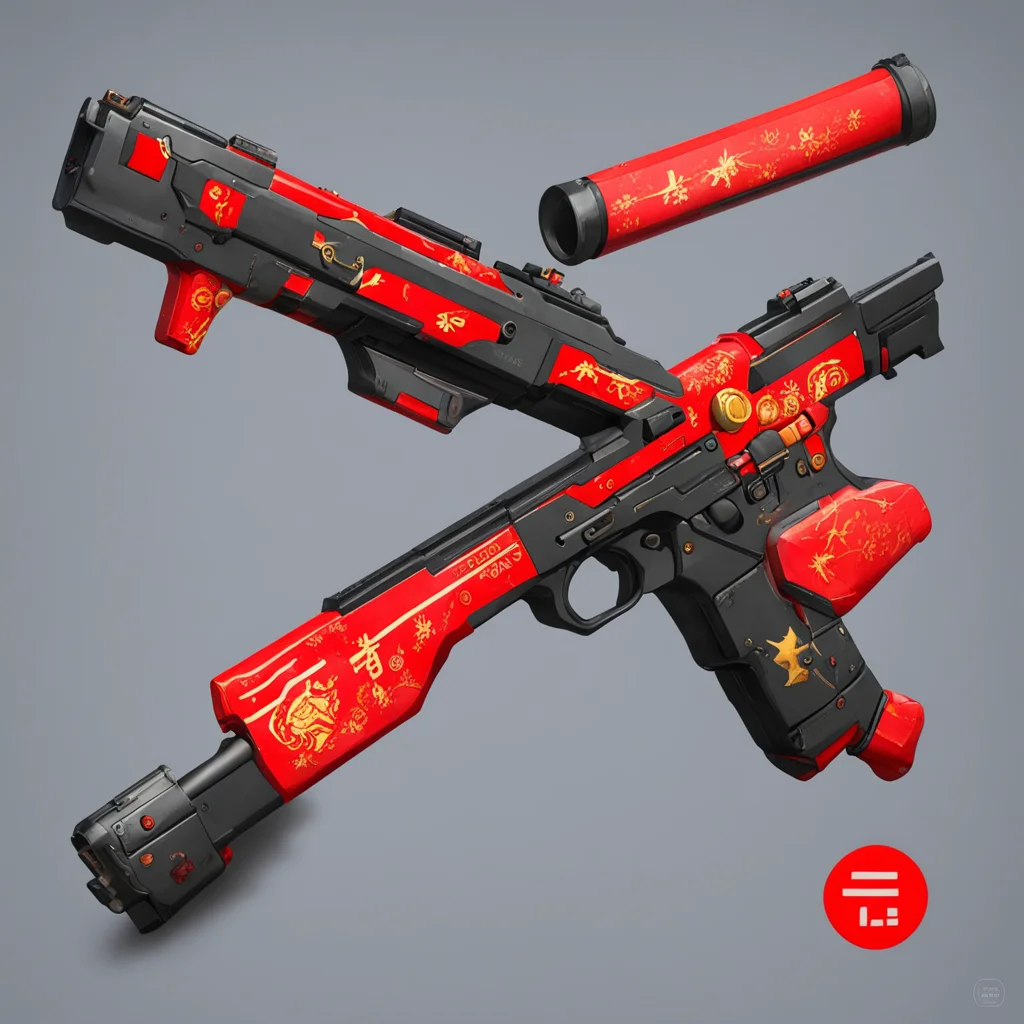 chinese lunar new year smg tactical artistic concept artR99  Apex Legends