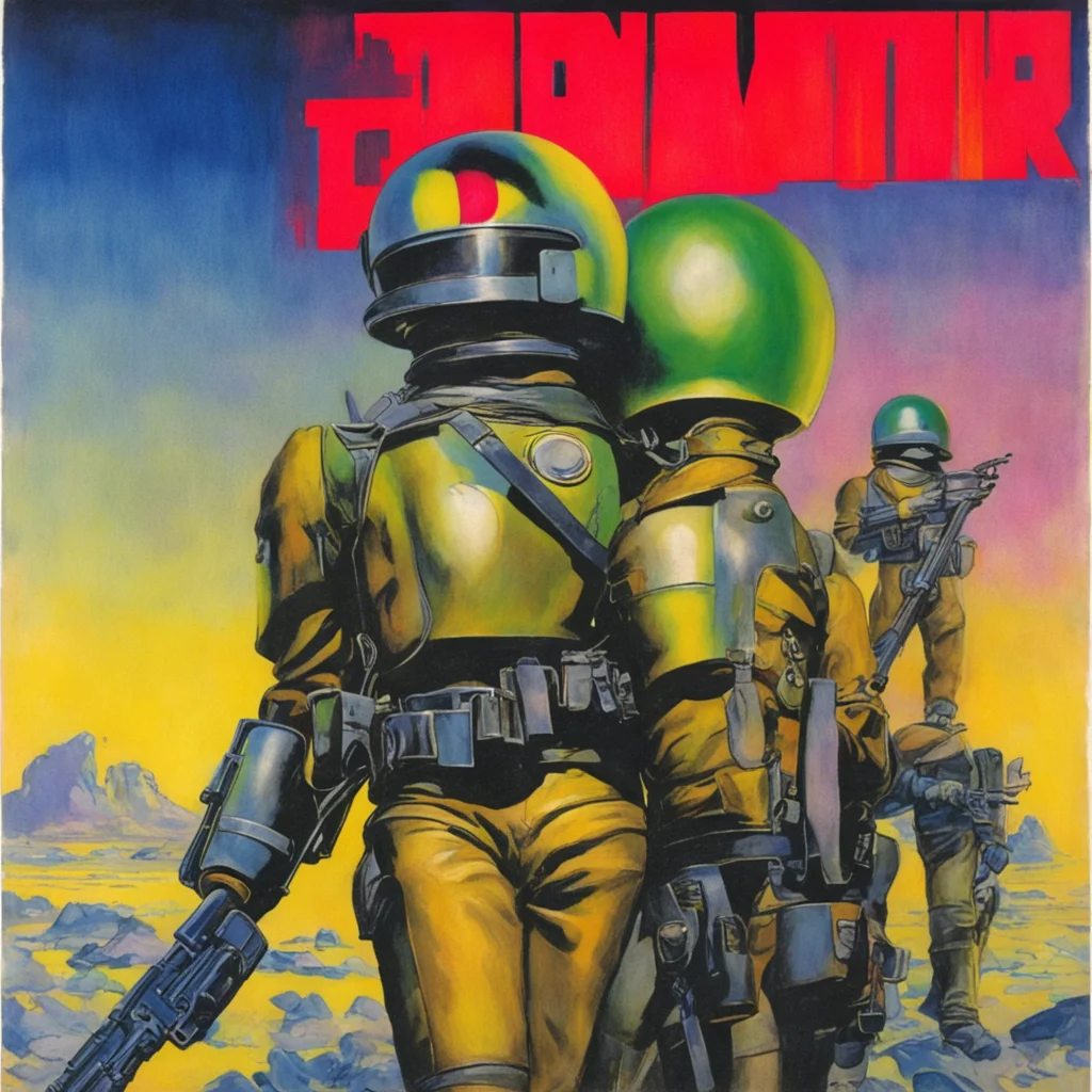 chromatic soldier pulp art fantasy magazine circa 1978 ar 1117