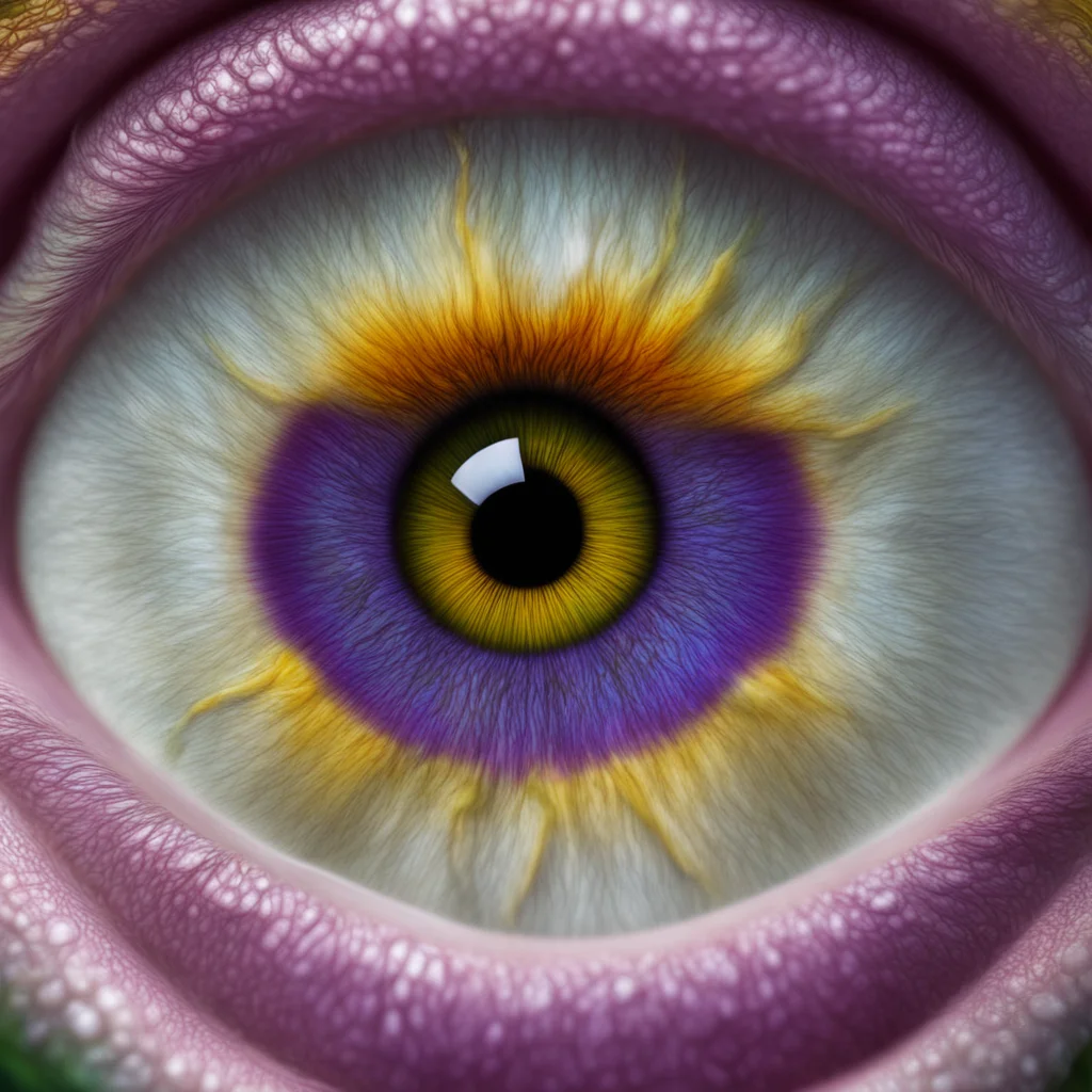 close up human iris psychedelic photorealistic post production processing intricate detail
