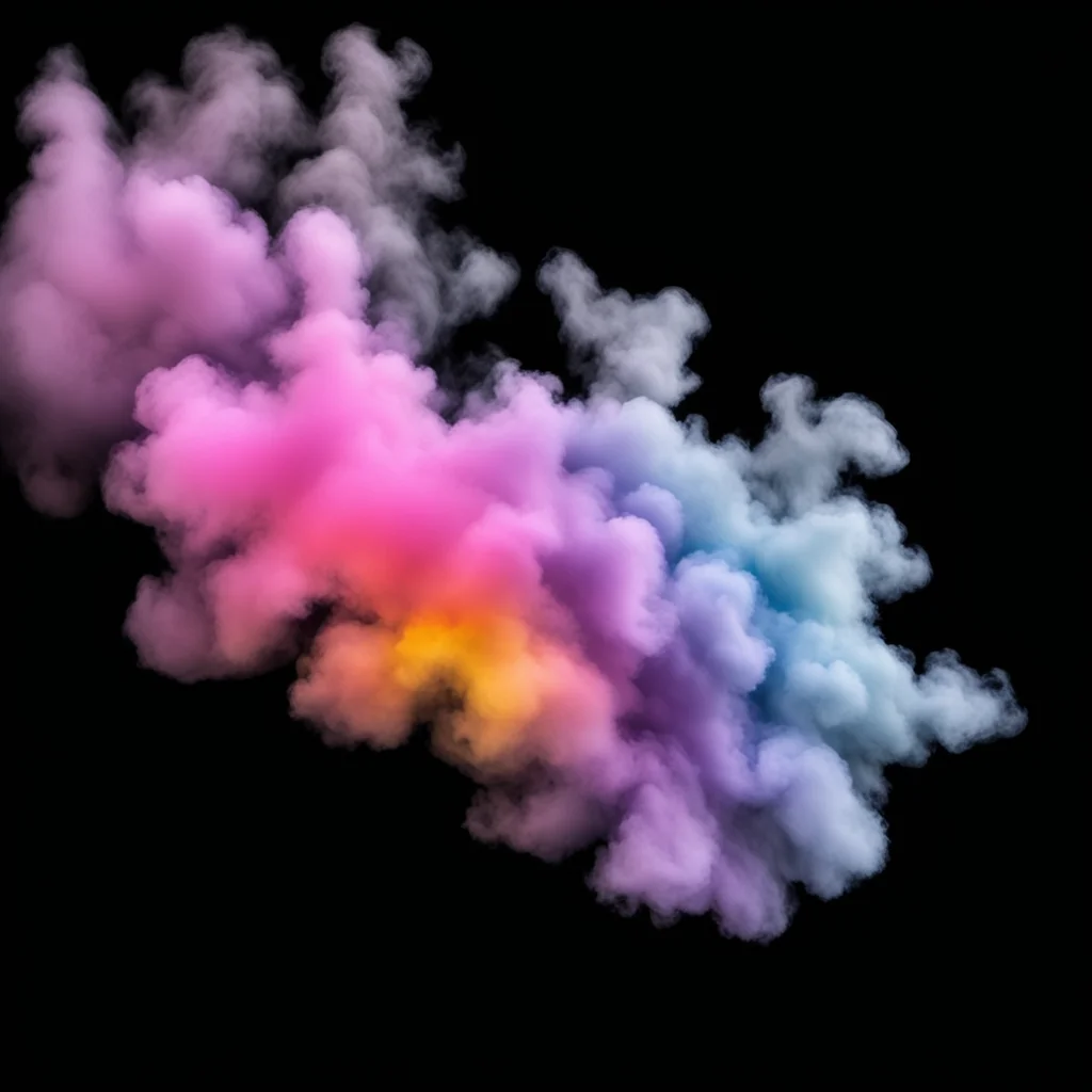 cloud of full spectrum smoke black background