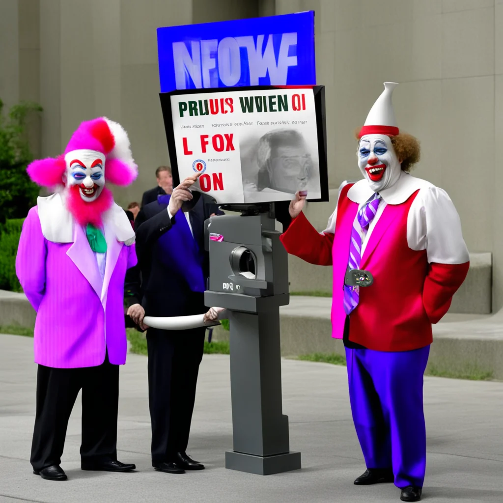 clowns on fox news reading a teleprompter