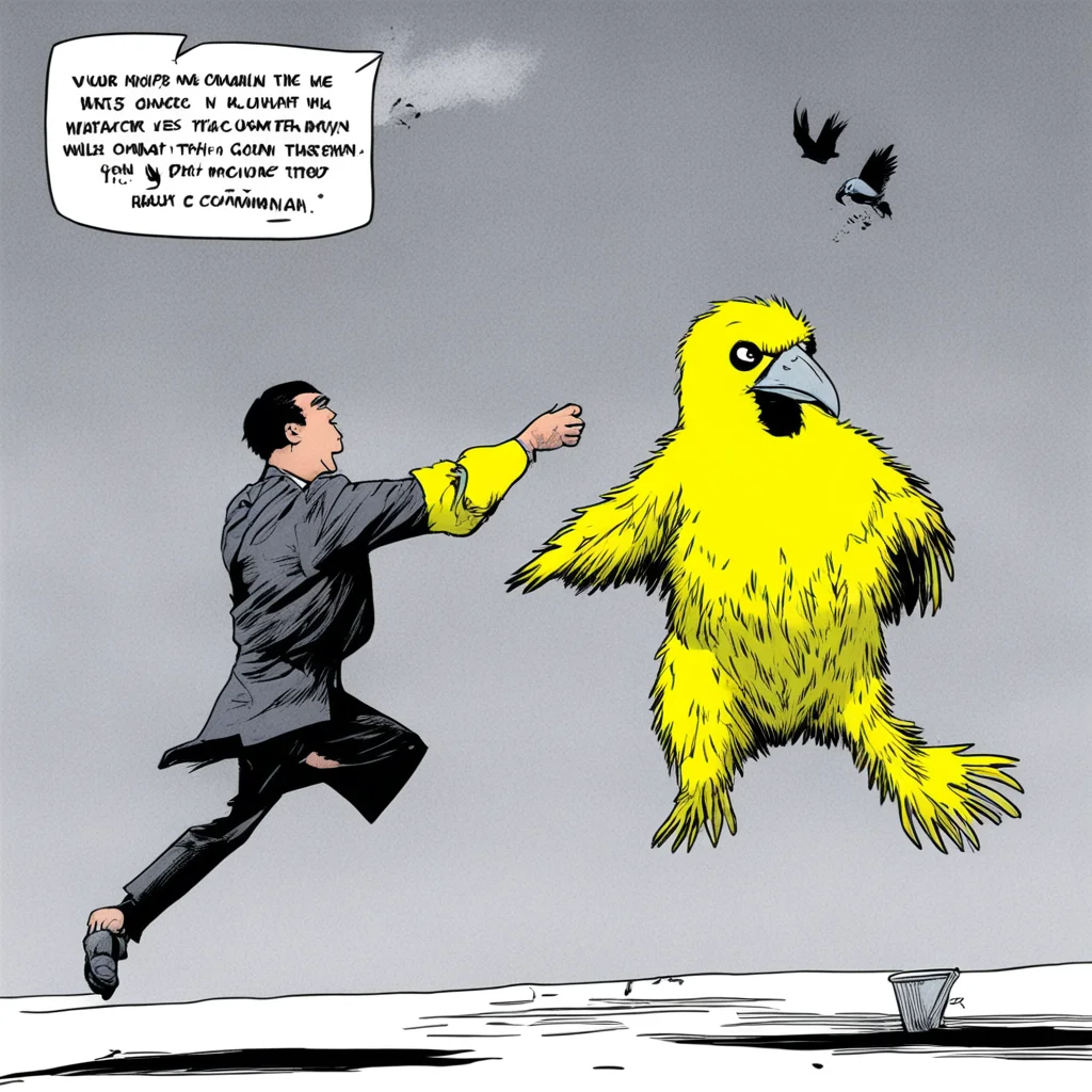 comic book strip of big bird fighting the comedian by grant Morrison watchmen