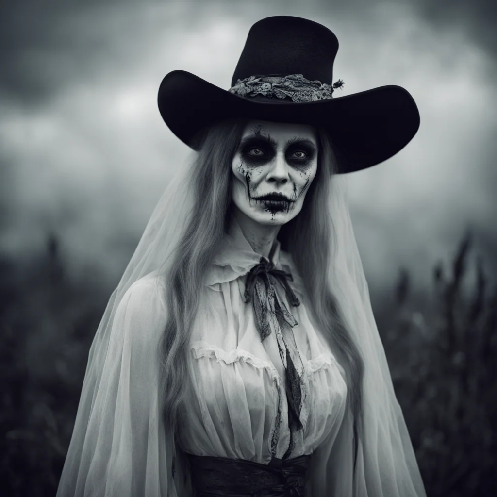 creepy western ghost lady