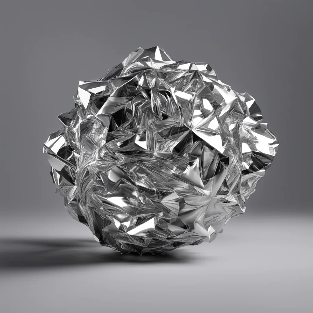 crumpled ball of mylar from the inside out 360 camera flash