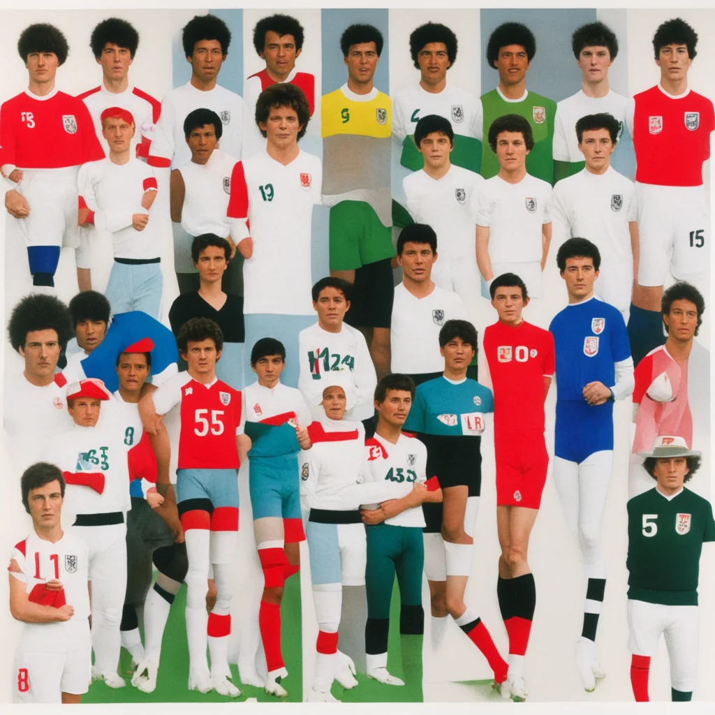 cut out collage of the Mexico 1986 England squad Peter Blake