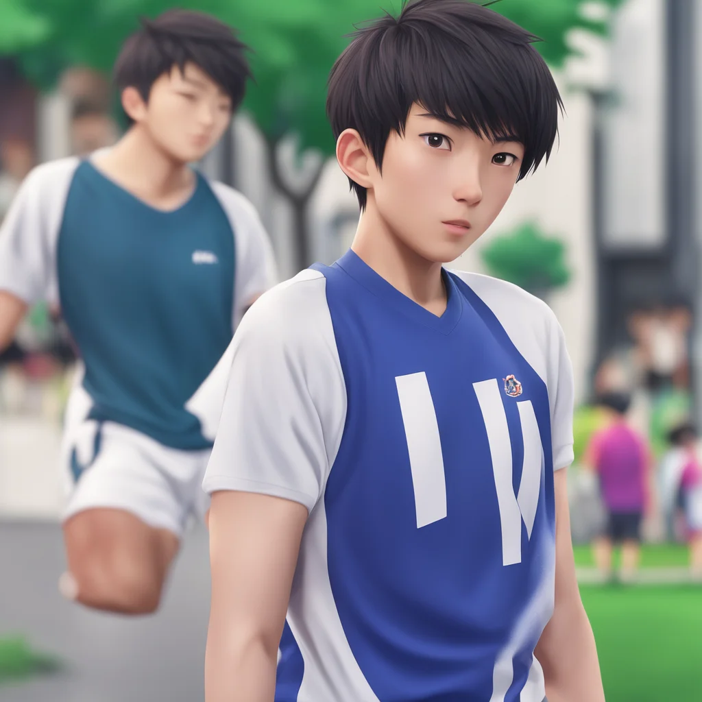 cute Asian gay student boy in sport wear anime style  anime  anime characters CG  by Ghibli studio by Shinkai Makoto rea