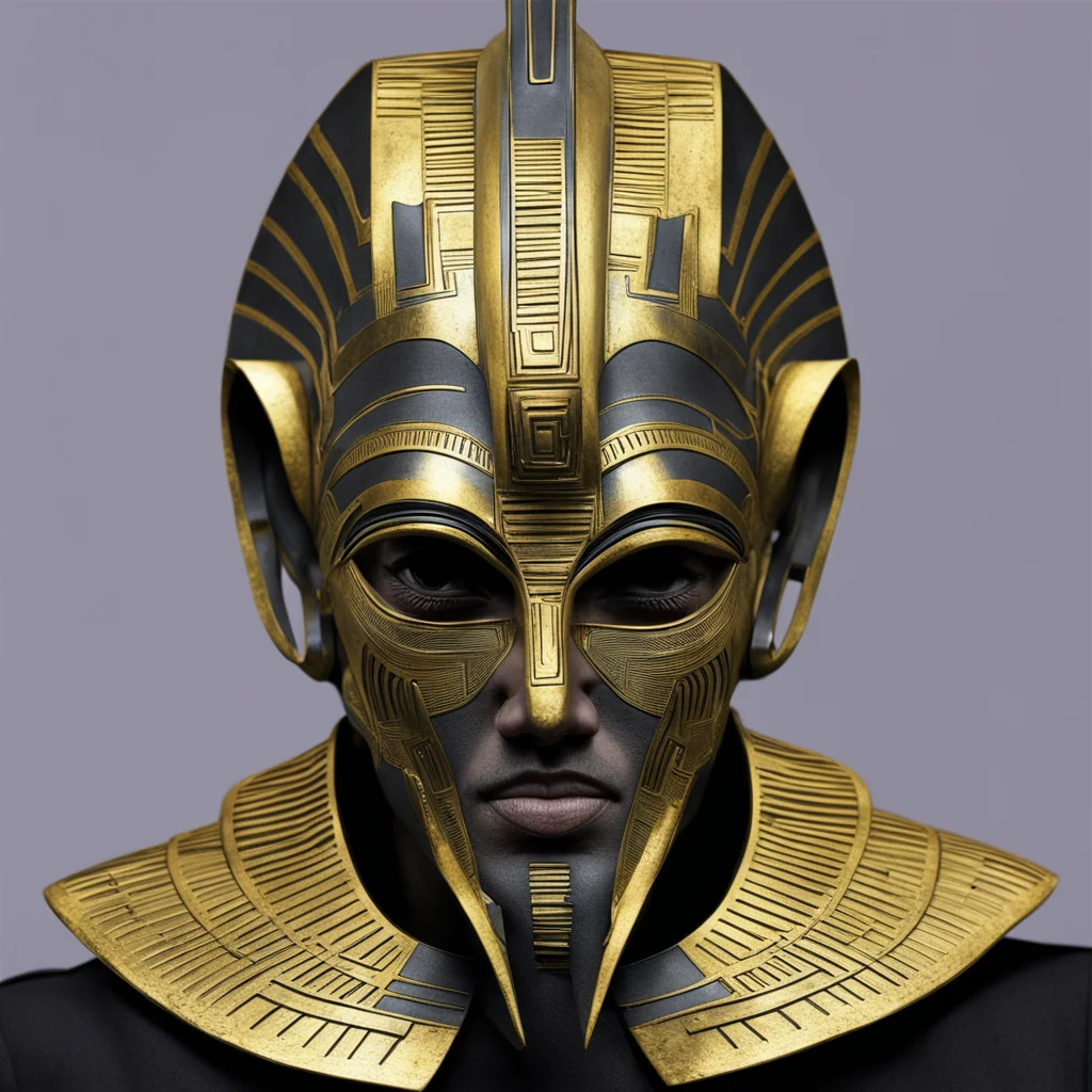 cyberpunk Egyptian pharaoh mask