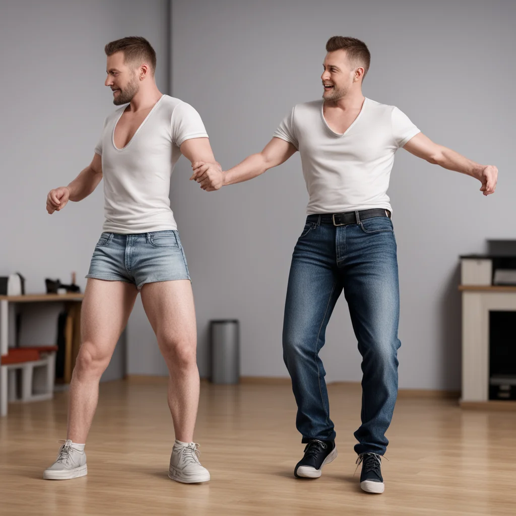 dancing gays in a German Zum Schmutzigen Hobby Photorealknees shot details 16k test
