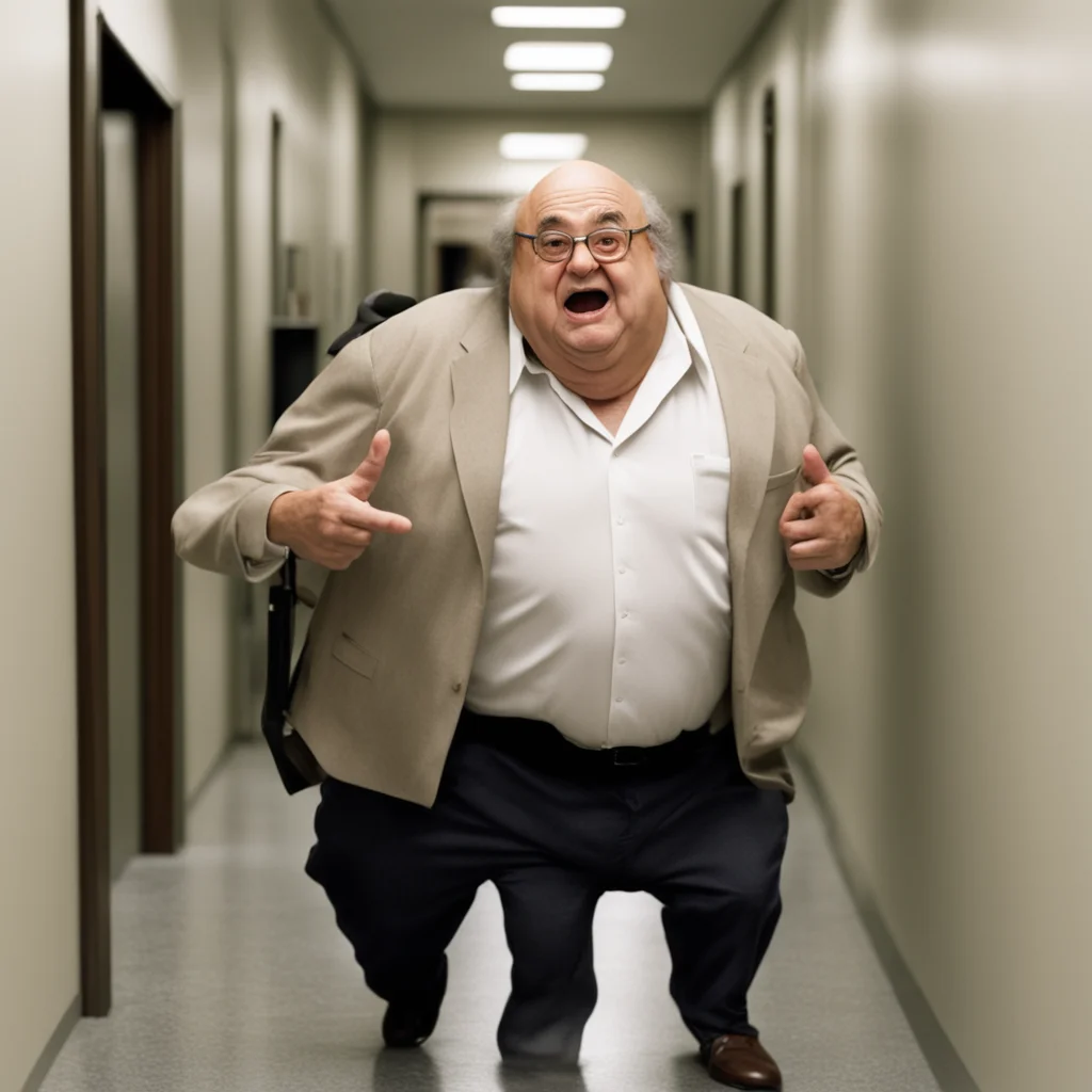 danny devito chasing you down the office hallway liminal backroom