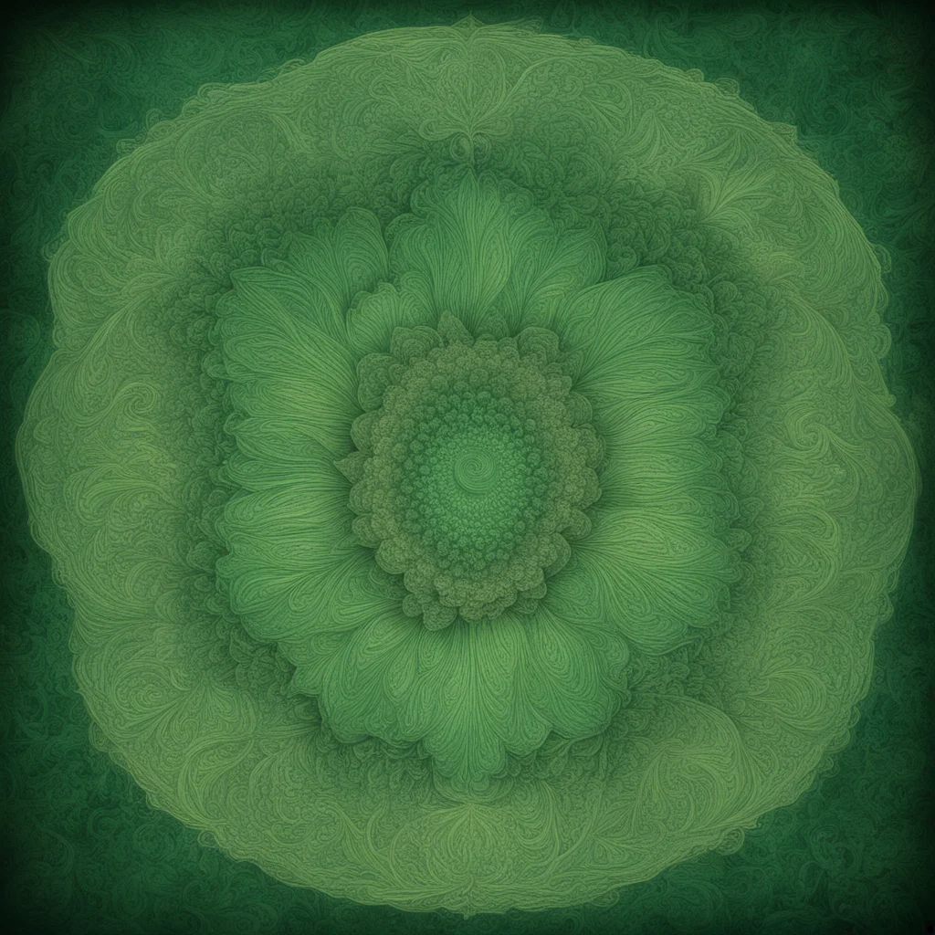 dark green textured paper  golden ratio spiral 2 spiral of smoke 15 cannabis flowers 3 layers of heavily glitched waterc
