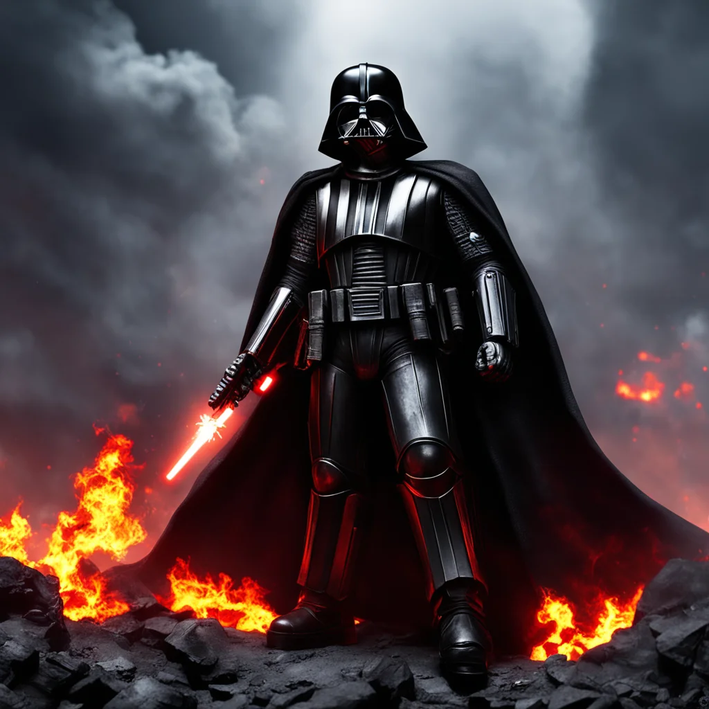 darth vader as a space marine hell fire environment atmopsheric top light