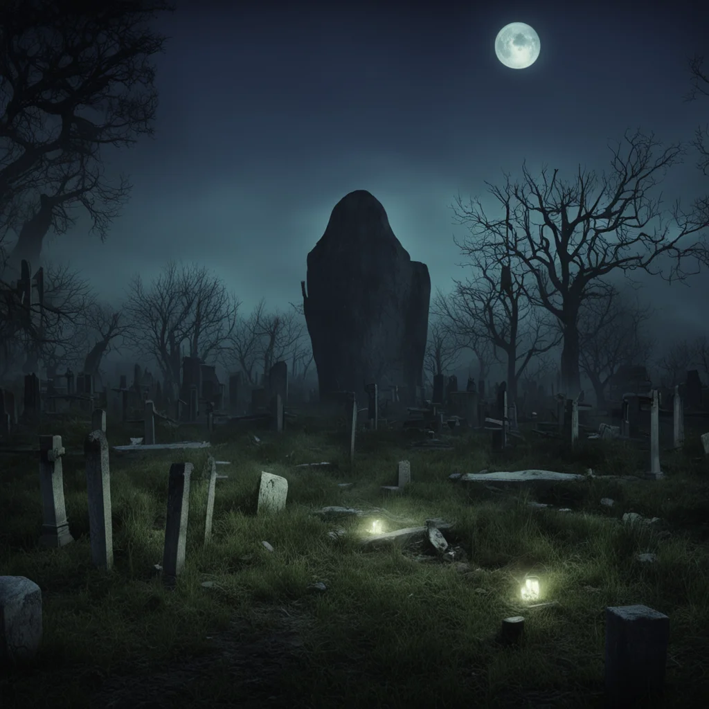 dead rising from the grave in a graveyard at nightw 1024 h 1792