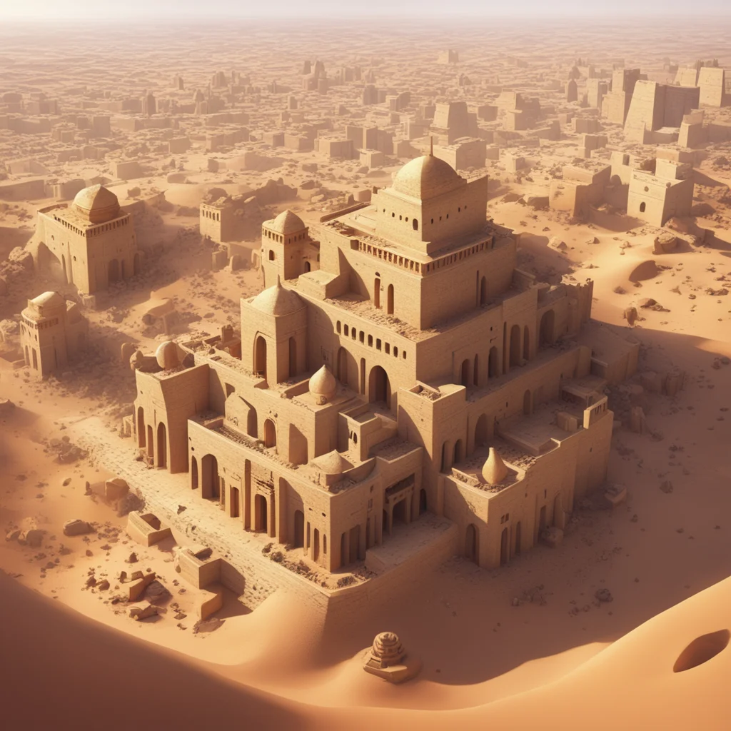 desert city aerial view egyptian architecture arabic architecture middle east architecture fantasy environment atmospher