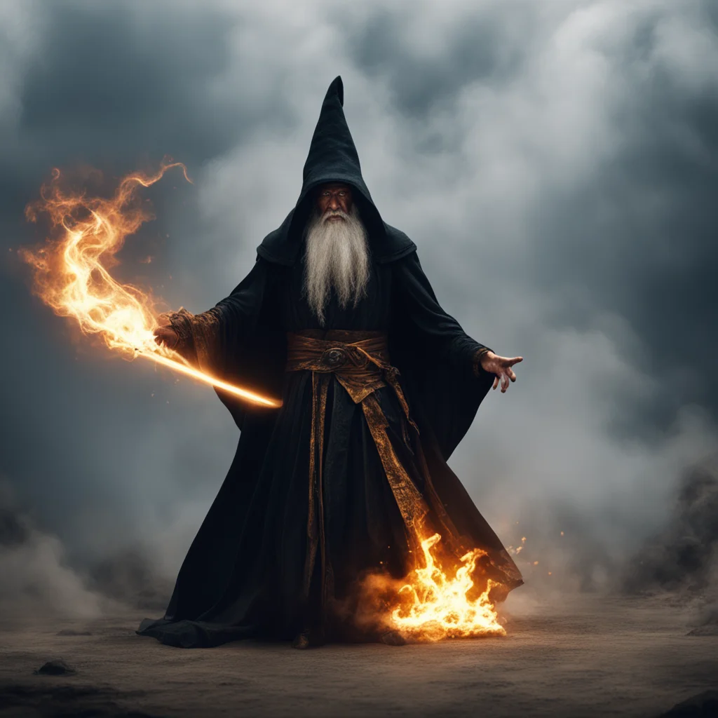 distant view of a wizard sorcerer magician warrior casting impressive spell h 1080 w 1920