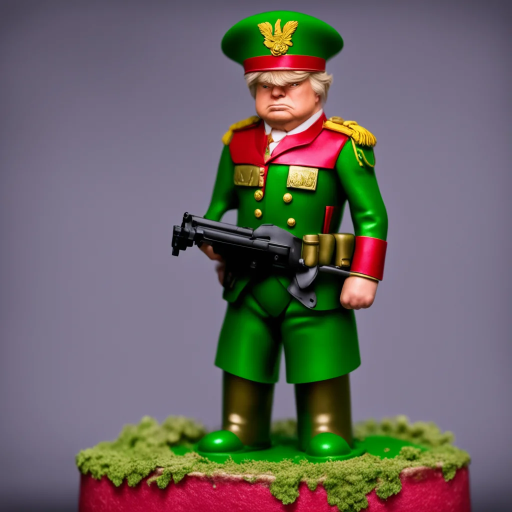 donald trump as a toy soldier