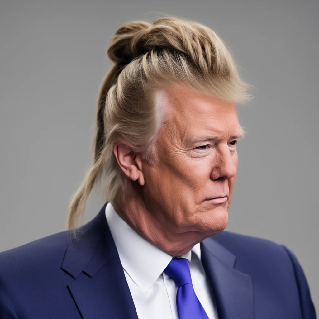 donald trump with man bun