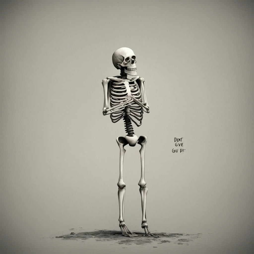 dont give up skeleton