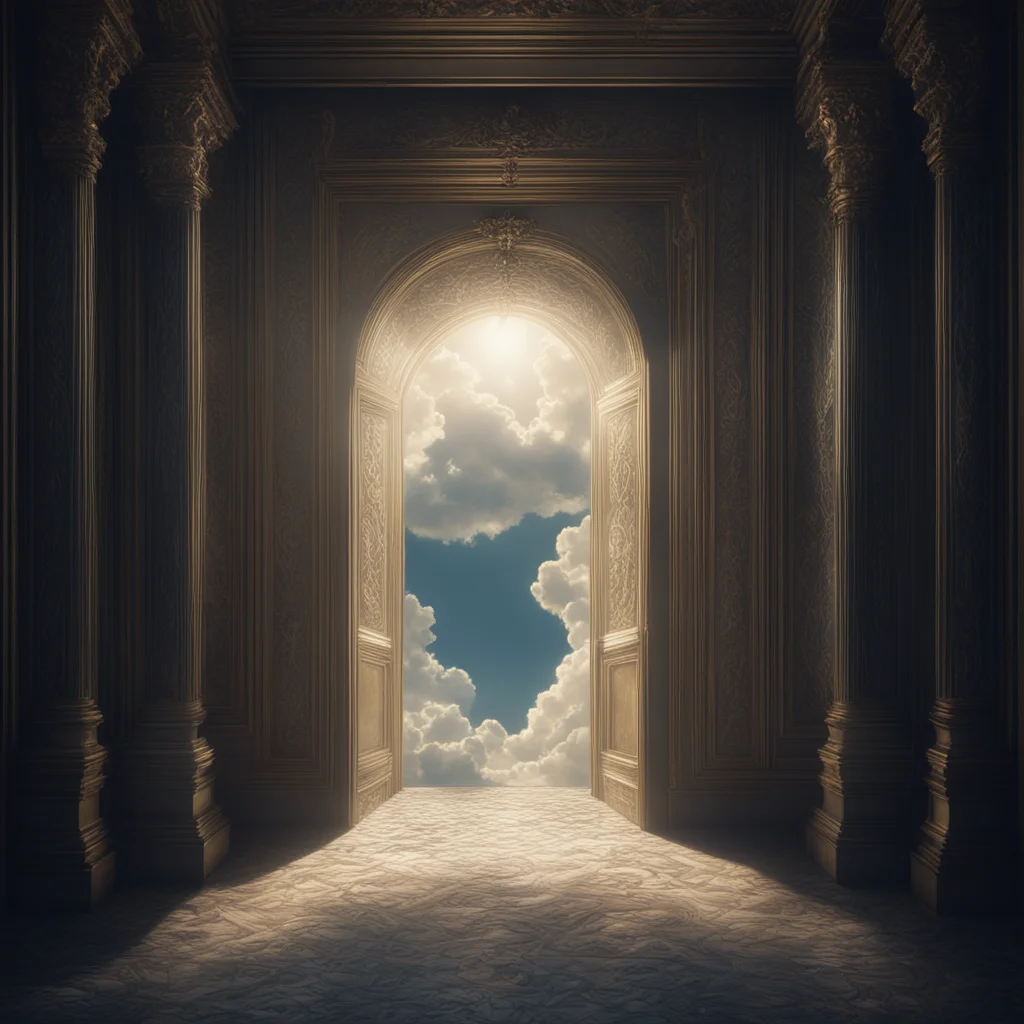 doorway to heaven film lens concept art and illustration gustave doré cinematic style like Denis Villeneuve hyperealisti