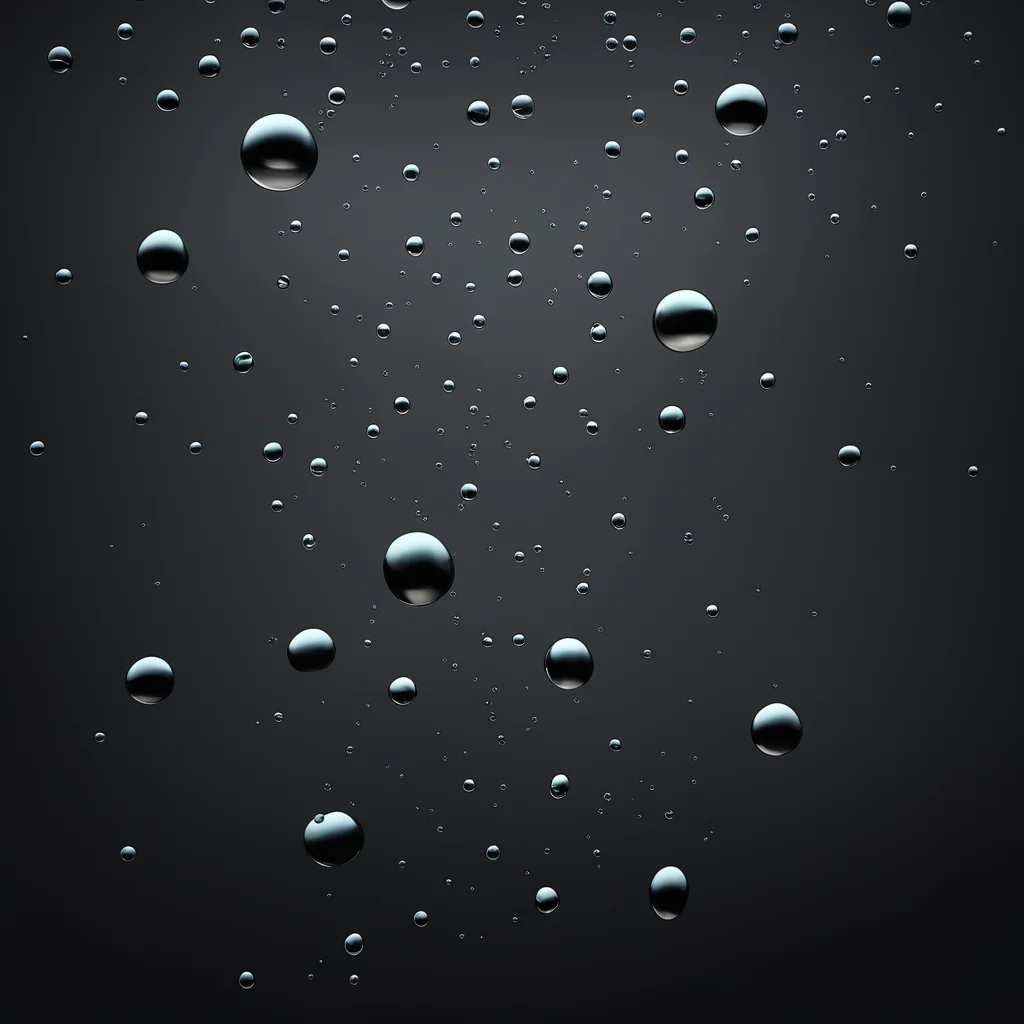 droplets clean rendered biological plain dark background living evolving connected ar 169